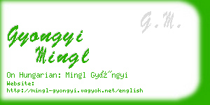 gyongyi mingl business card